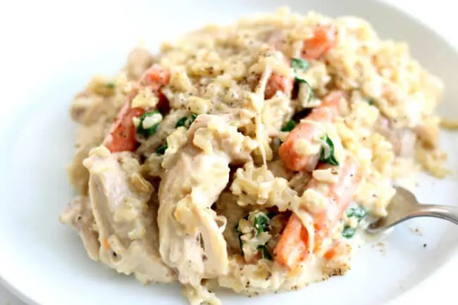 INSTANT POT CREAMY CHICKEN WITH SPINACH RECIPE