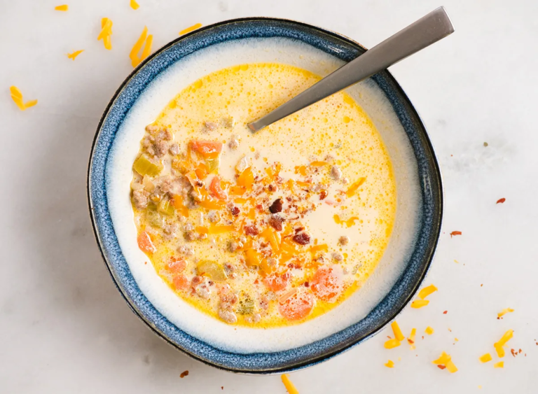 INSTANT POT KETO CHEESEBURGER SOUP RECIPE
