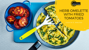 HERB OMELETTE WITH FRIED TOMATOES
